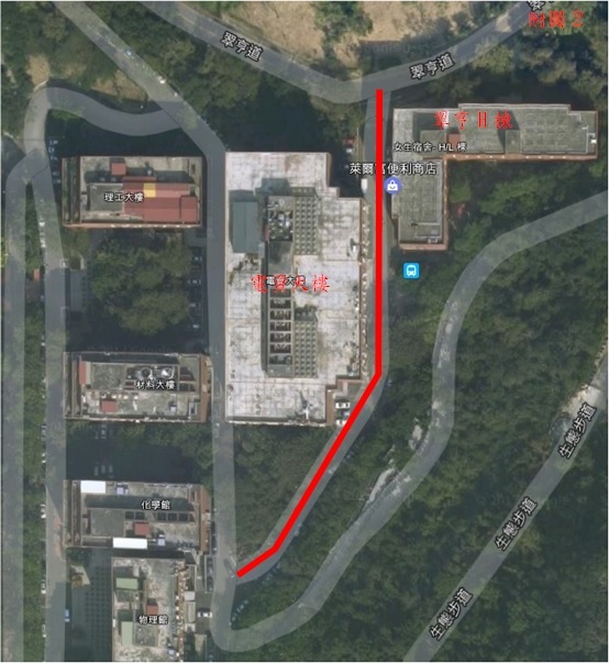 電資大樓後方道路圖片